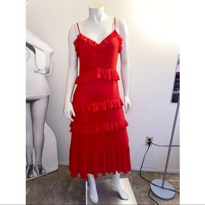 Michael Kors Red Ruffle Dress